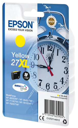 Epson Alarm clock Singlepack Yellow 27XL DURABrite Ultra Ink Epson Alarm clock Singlepack Yellow 27XL DURABrite Ultra Ink